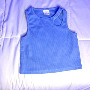 A blue 9 year old girl Zara tank top